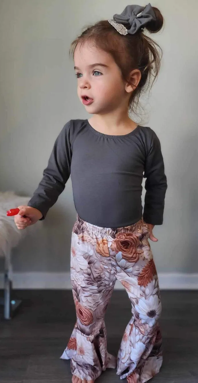 1 size left! 2/3yr  ~ L/S Cap Sleeve Top ~ Charcoal