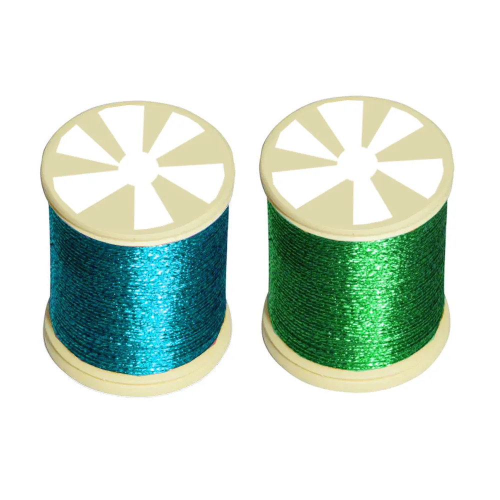 8PC Metallic Glitter Sewing Threads Gold Silver Green Pink Purple L/Blue Violet