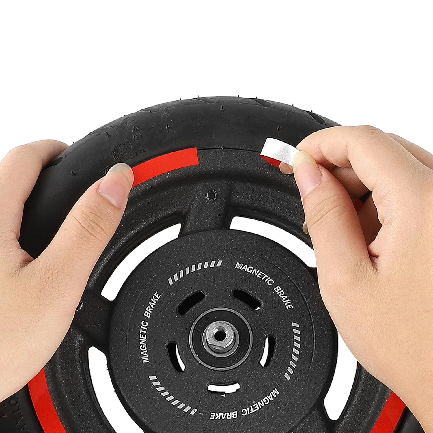 Blue Wheel Hub Sticker Set for Scooter / Bike / Electric Vehicle 2 Pcs