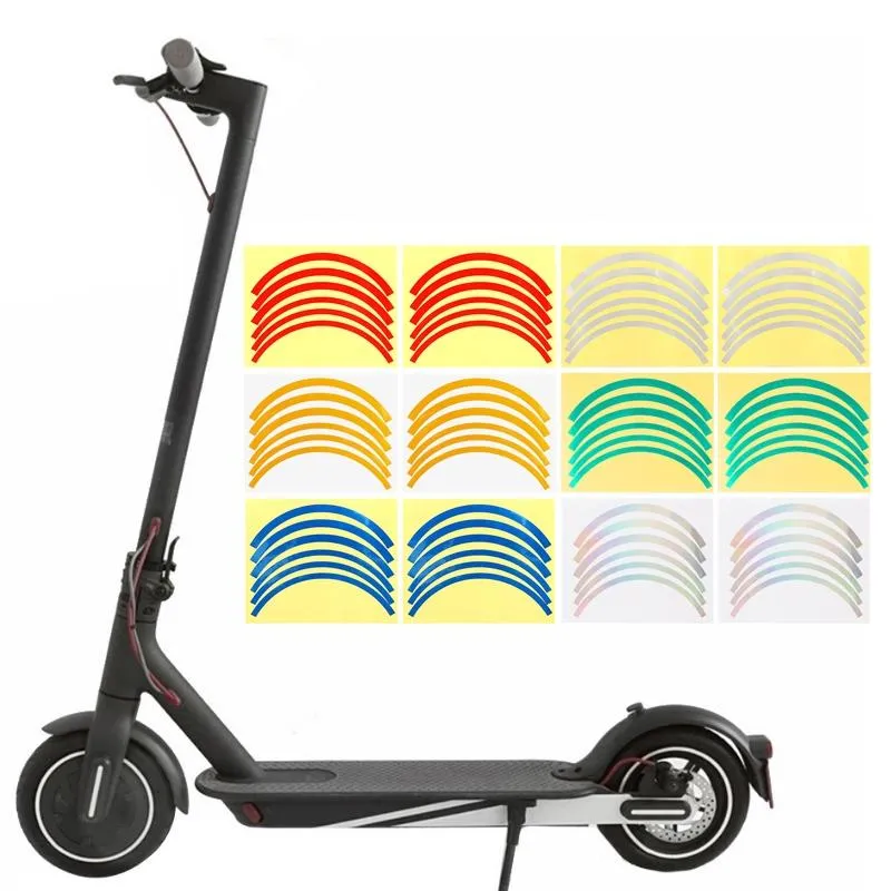 Blue Wheel Hub Sticker Set for Scooter / Bike / Electric Vehicle 2 Pcs