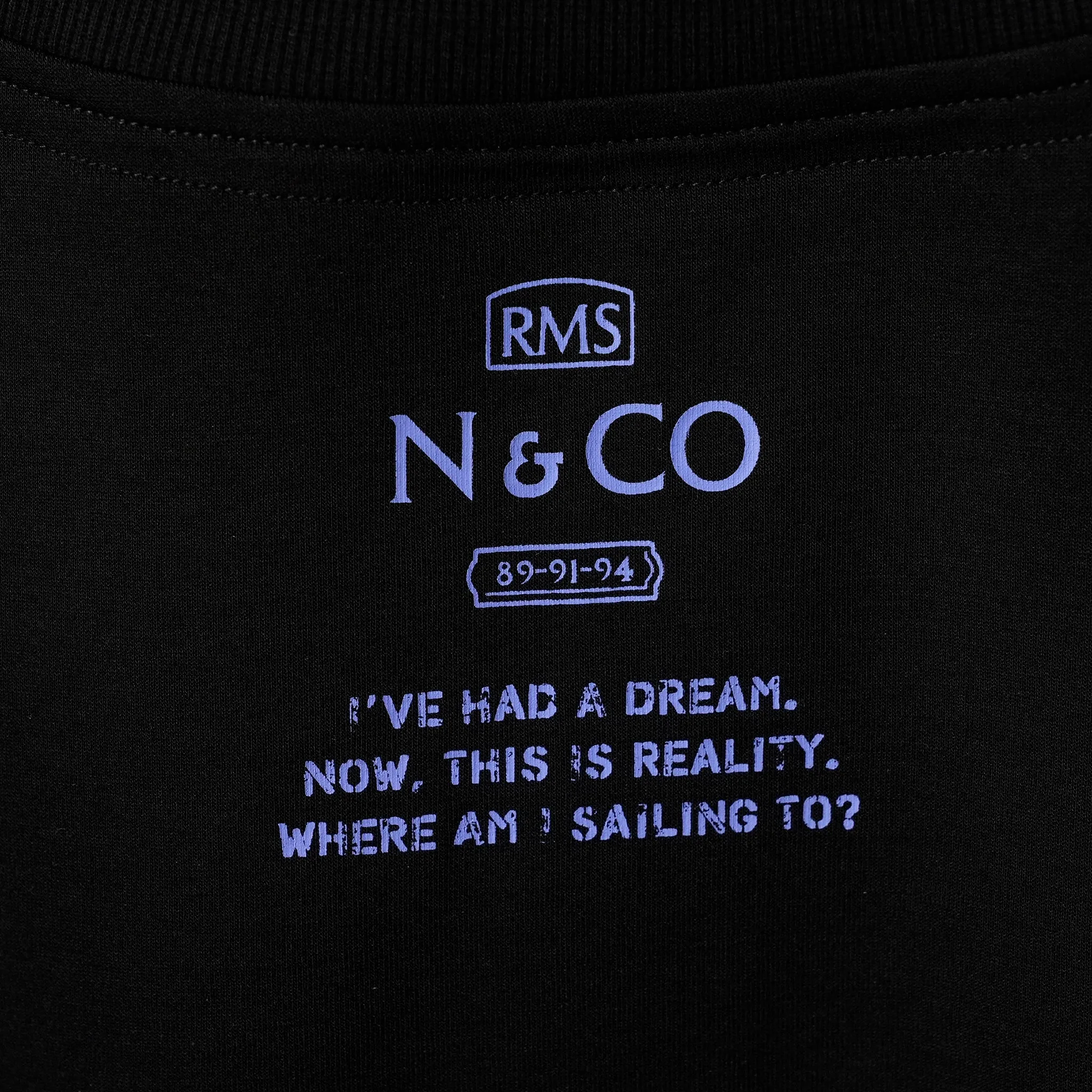 COLLINS ROWING TEE / EUPHORIC BLACK