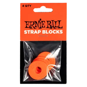 Ernie Ball Strap Blocks 4Pk - Red