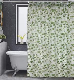 Kuber Industries Shower Curtain & Bathmat Set | Non-Slip Bath mats for Bathroom | Easy-Slide Curtains | Polyester Curtain or Bathmat for Bath Décor | YL0113-3T | 9 Pcs Set | Multicolor