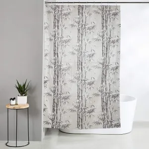 Kuber Industries Shower Curtain & Bathmat Set | Non-Slip Bath mats for Bathroom | Easy-Slide Curtains | Polyester Curtain or Bathmat for Bath Décor | YX0139-3T | 18 Pcs Set | Multicolor