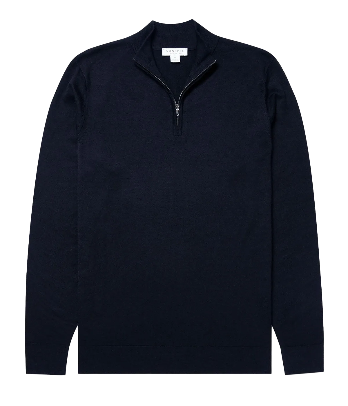 Merino Half Zip in Navy Blue