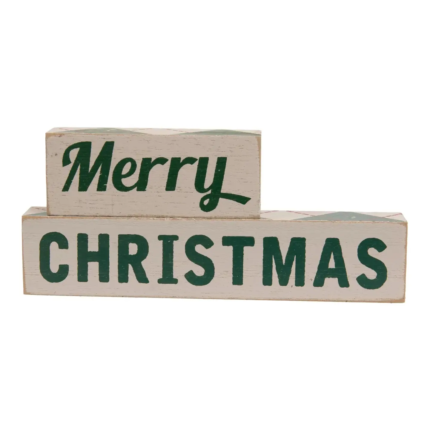 Merry Christmas Green Blocks