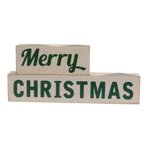 Merry Christmas Green Blocks