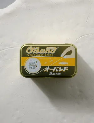 Mix Colour Rubber Bands Gold Tin