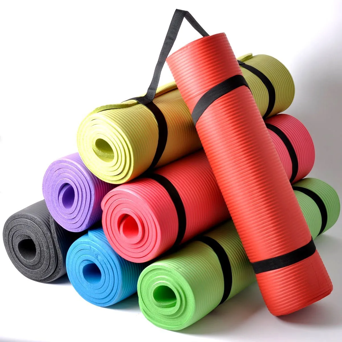NBR Foam Yoga Mat 15mm Thick - Red Mist