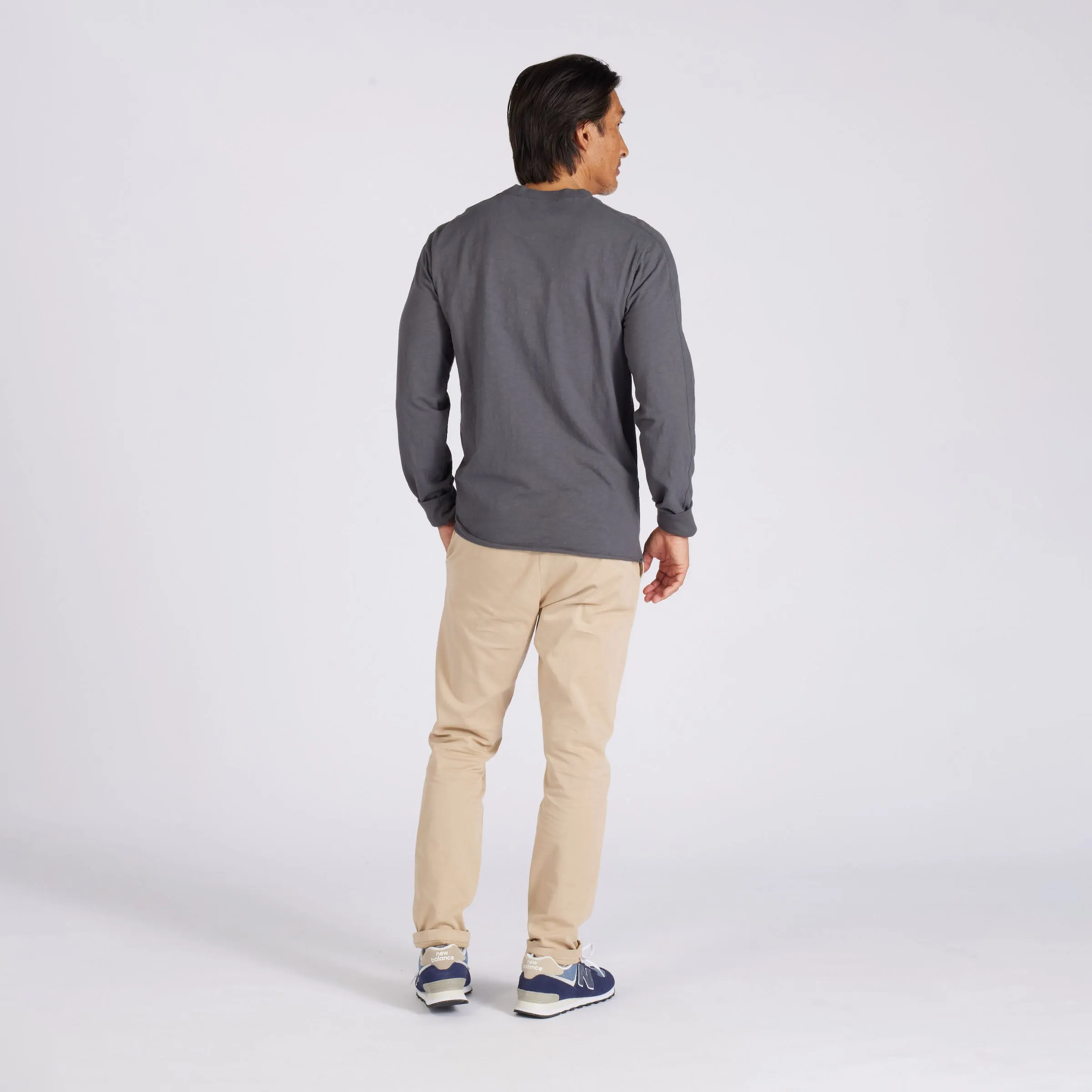 New Cooper Garment Dyed Pocket Tee - Gargoyle