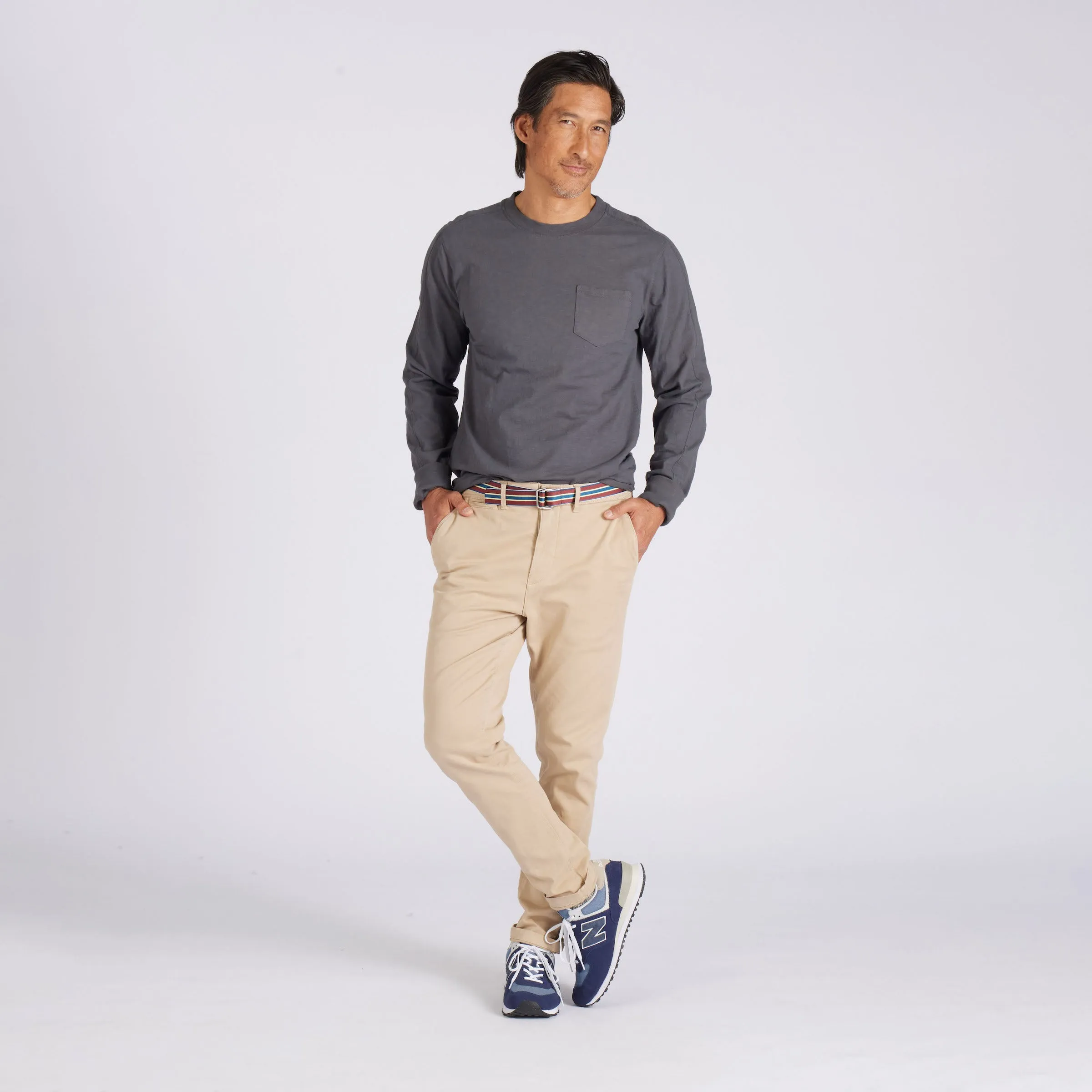 New Cooper Garment Dyed Pocket Tee - Gargoyle