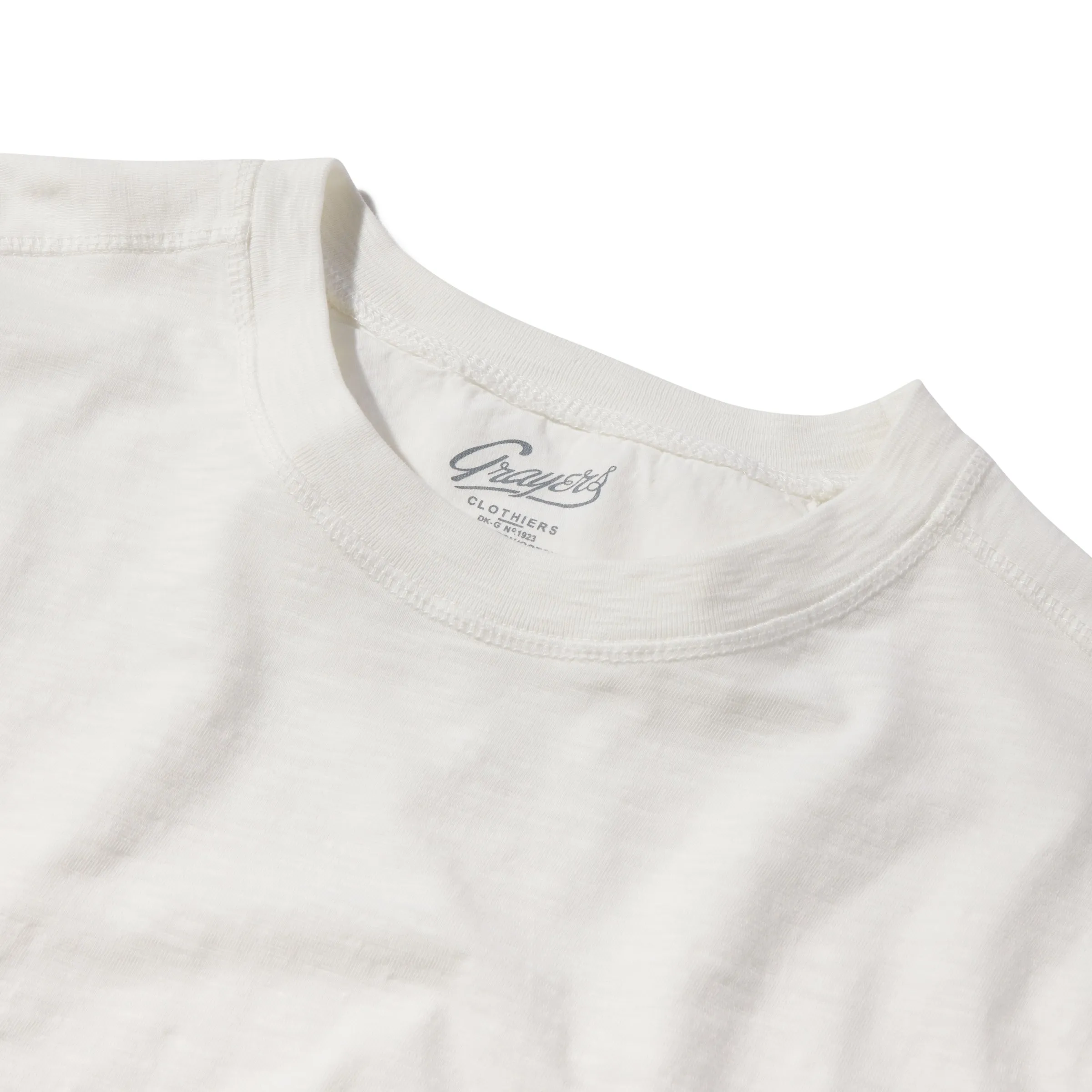 New Cooper Garment Dyed Pocket Tee - White