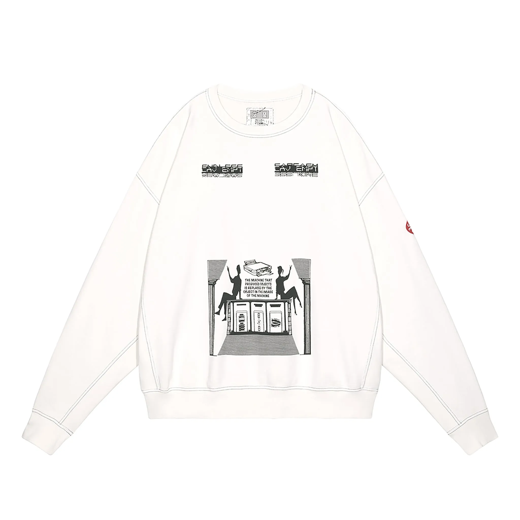 OVERDYE MD MACHINES CREW NECK / WHITE
