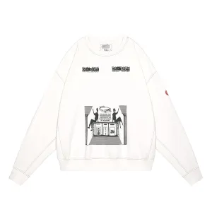 OVERDYE MD MACHINES CREW NECK / WHITE