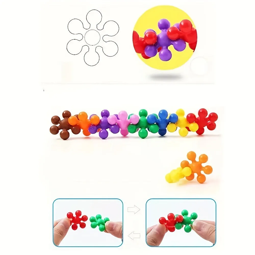 Plum Blossom 3D Snowflake Building Blocks Set  Educational Toy