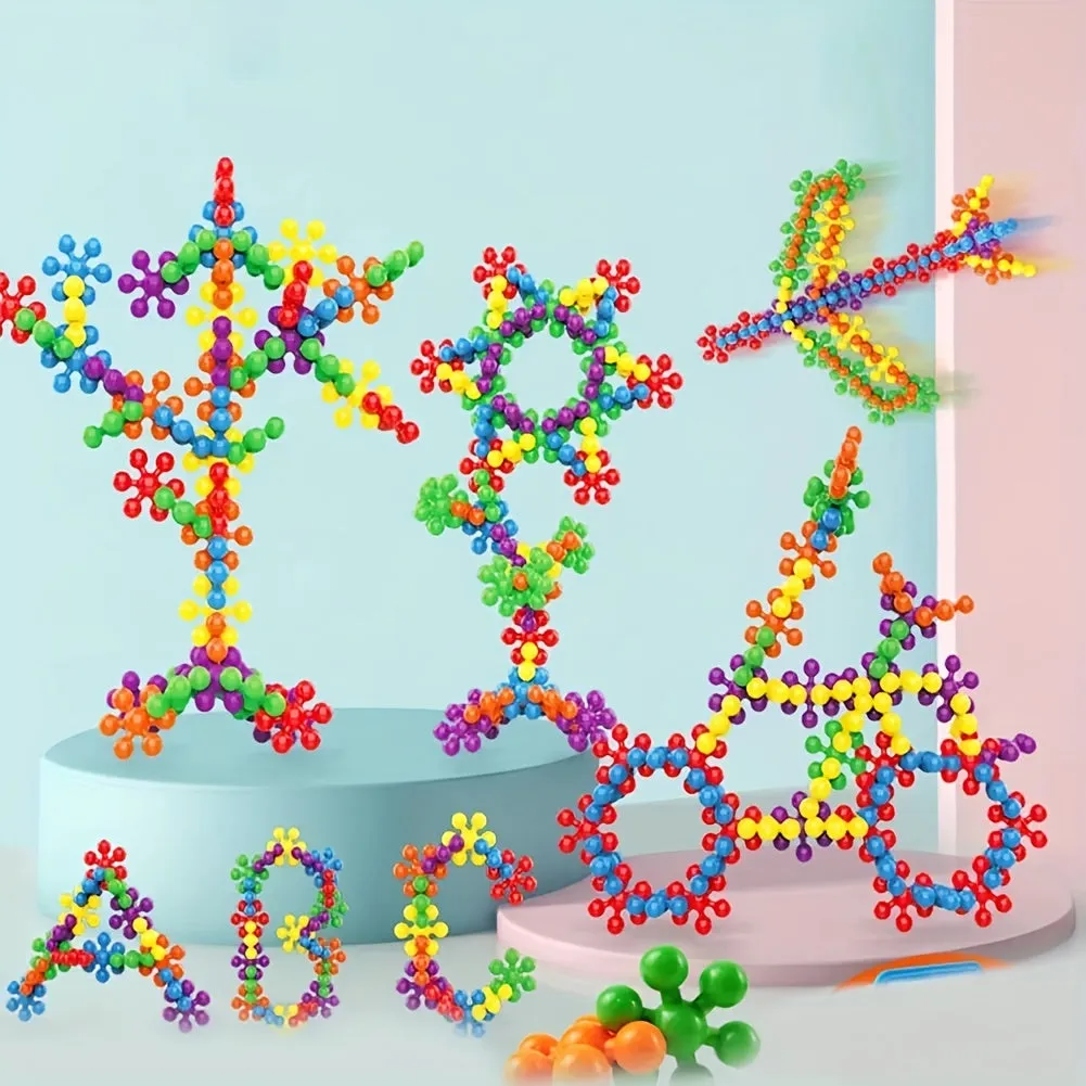 Plum Blossom 3D Snowflake Building Blocks Set  Educational Toy
