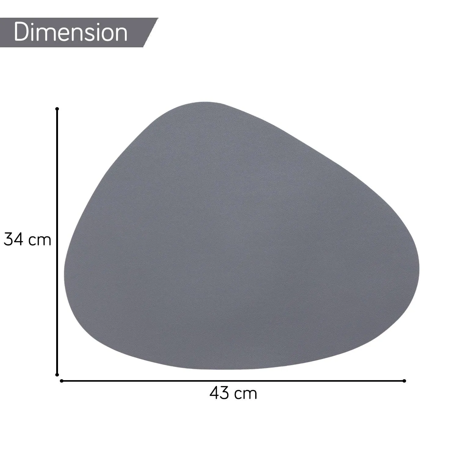 Premium Faux Leather Dining Table Mats, Anchor Grey
