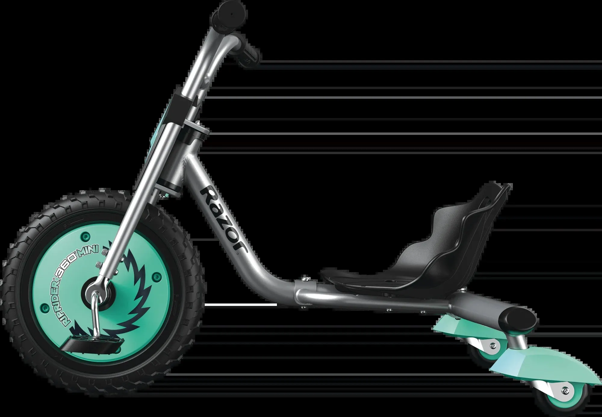 Razor RipRider 360 Mini - Teal, 360 Degrees Caster Tricycle, Easy Drifting, for Child Ages 3 