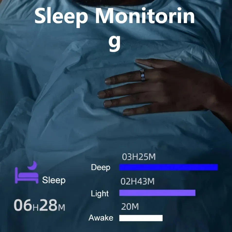Smart Ring Wireless Connection Phone Sports Mode Sleep Monitoring Long Range Couple Gift