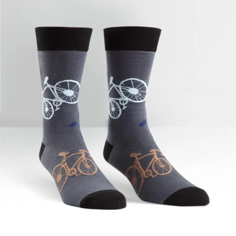 Sock it to Me Mens Crew Socks Bikes  052