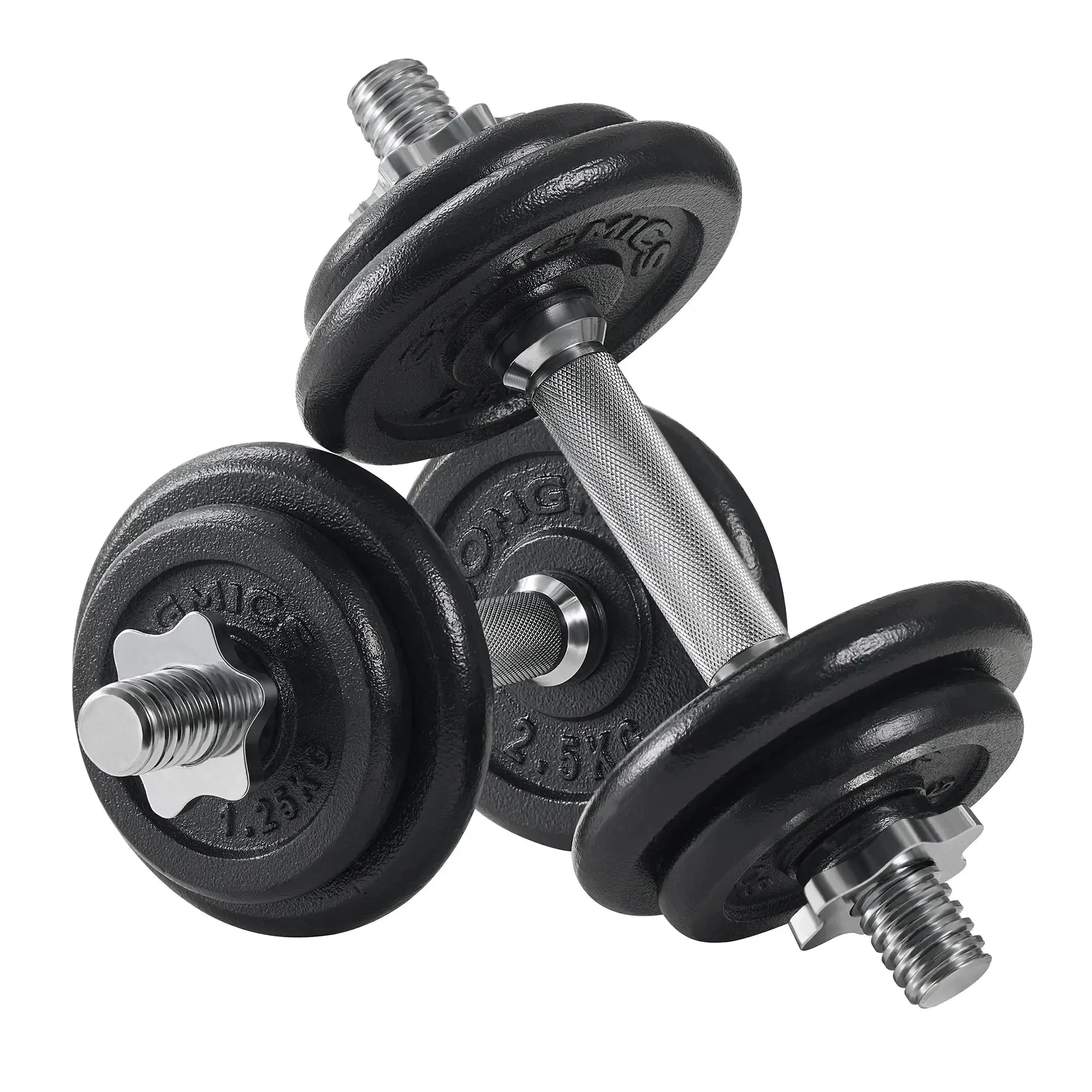 SONGMICS Dumbbell Set Short dumbbells Set 2 Adjustable Weight 20/30 kg
