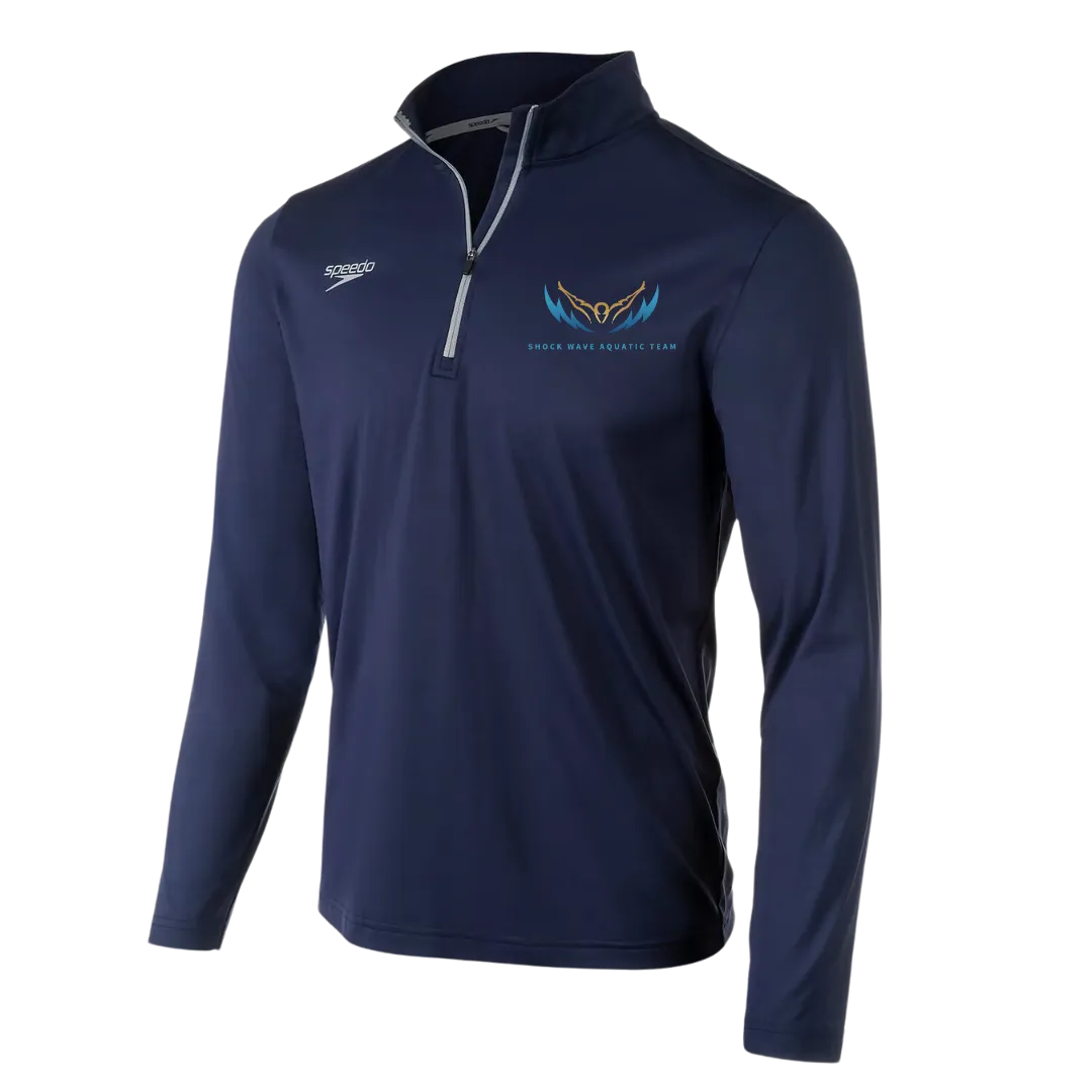 Speedo Jersey 1/4 Zip Long Sleeve T-Shirt Design #5 (Customized) - Shockwave